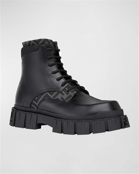 fendi a 497663fendi army boots|Fendi Men's Force FF Leather Lug.